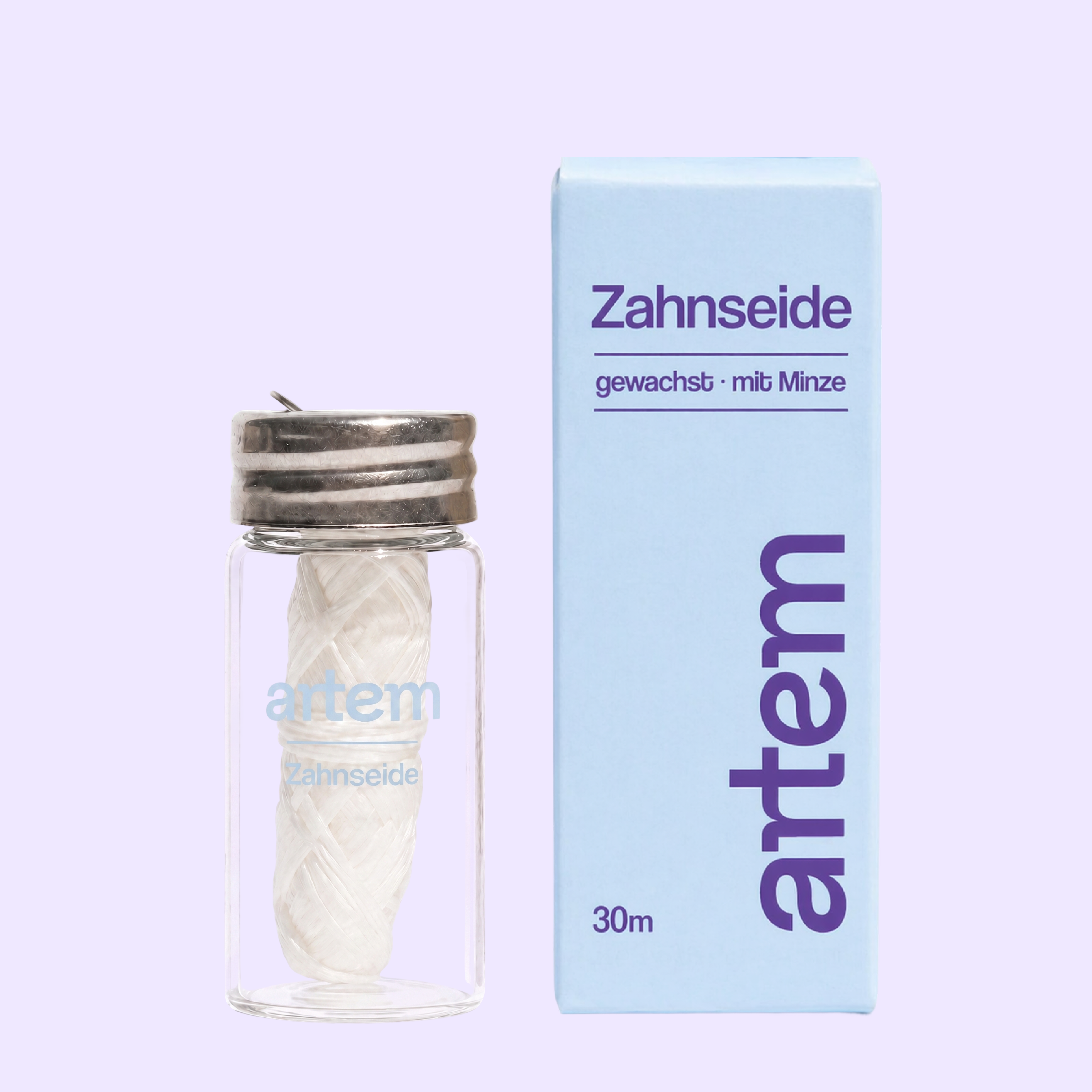 artem Zahnseide im Glasflakon